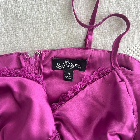 Magenta Bustier Crop Top, in size M - Picture 4 of 4